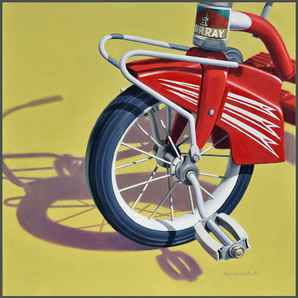 Reto Red Tricycle - Nance Danforth Paintings